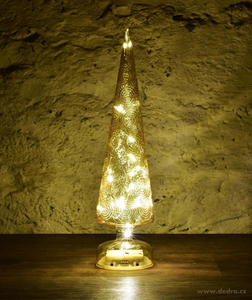 AURELIA | 36 cm LED svítící stromeček | zlatý dekor