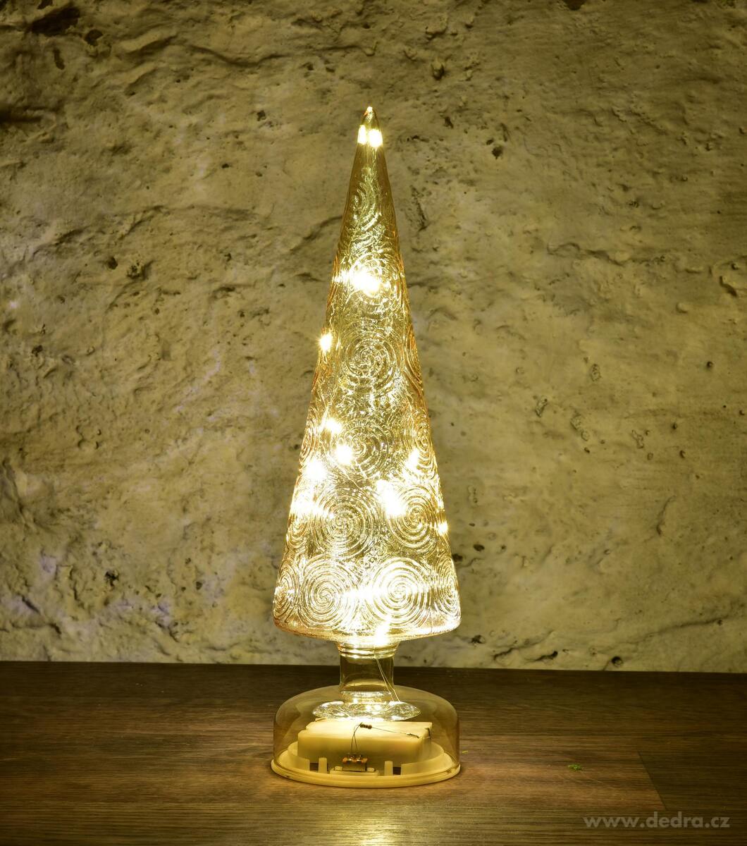 AURELIA | 31 cm LED svítící stromeček | zlatý dekor