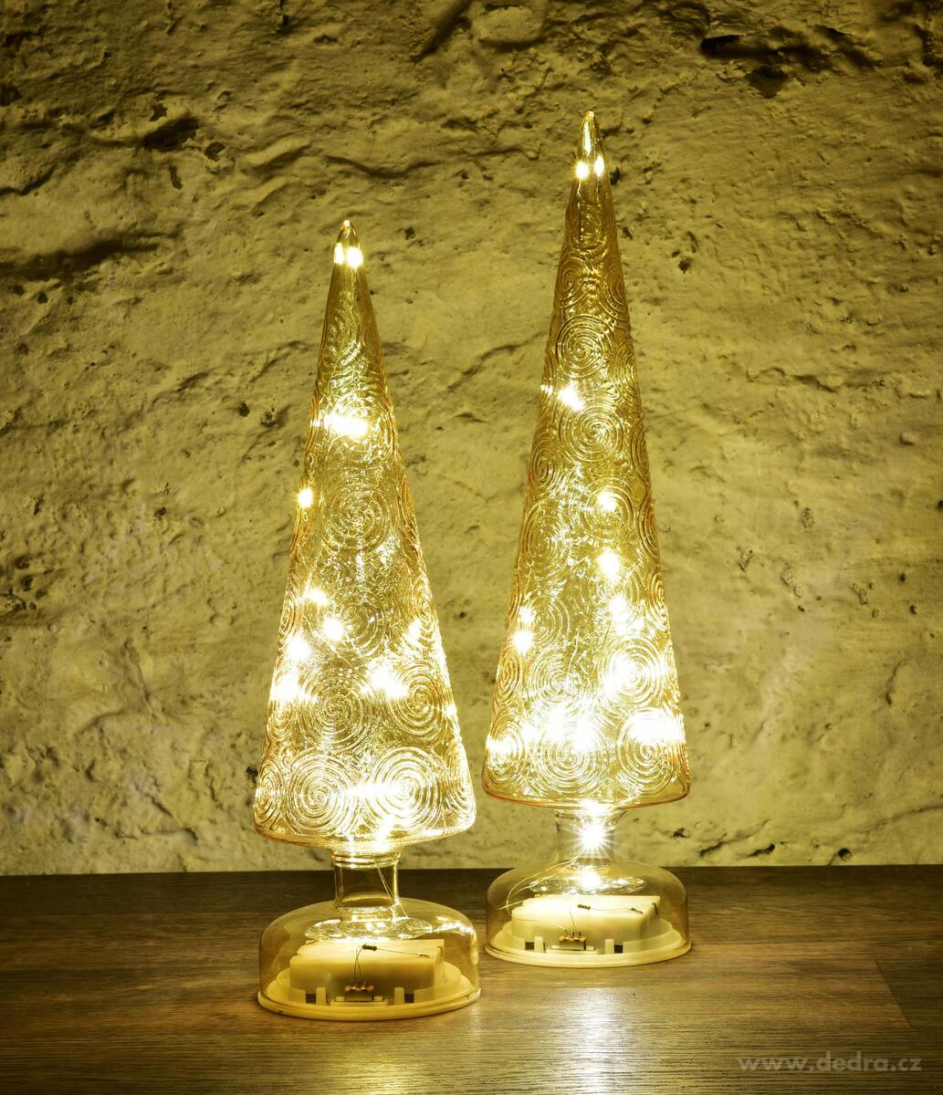 AURELIA | 31 cm LED svítící stromeček | zlatý dekor