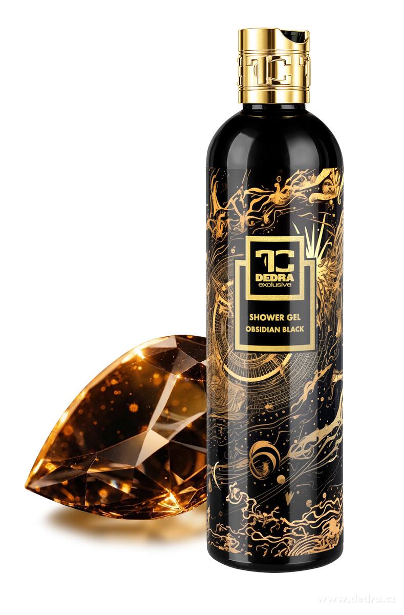 OBSIDIAN BLACK exkluzívny šetrný sprchový gél s glycerínom a Aloe vera