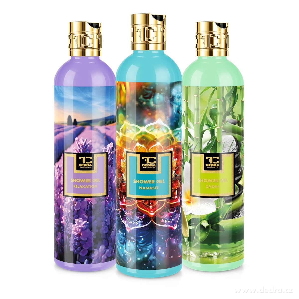 RITUÁL VŮNÍ | kolekce sprchových gelů  | RELAXATION, NAMASTÉ & ZAZEN | 2+1