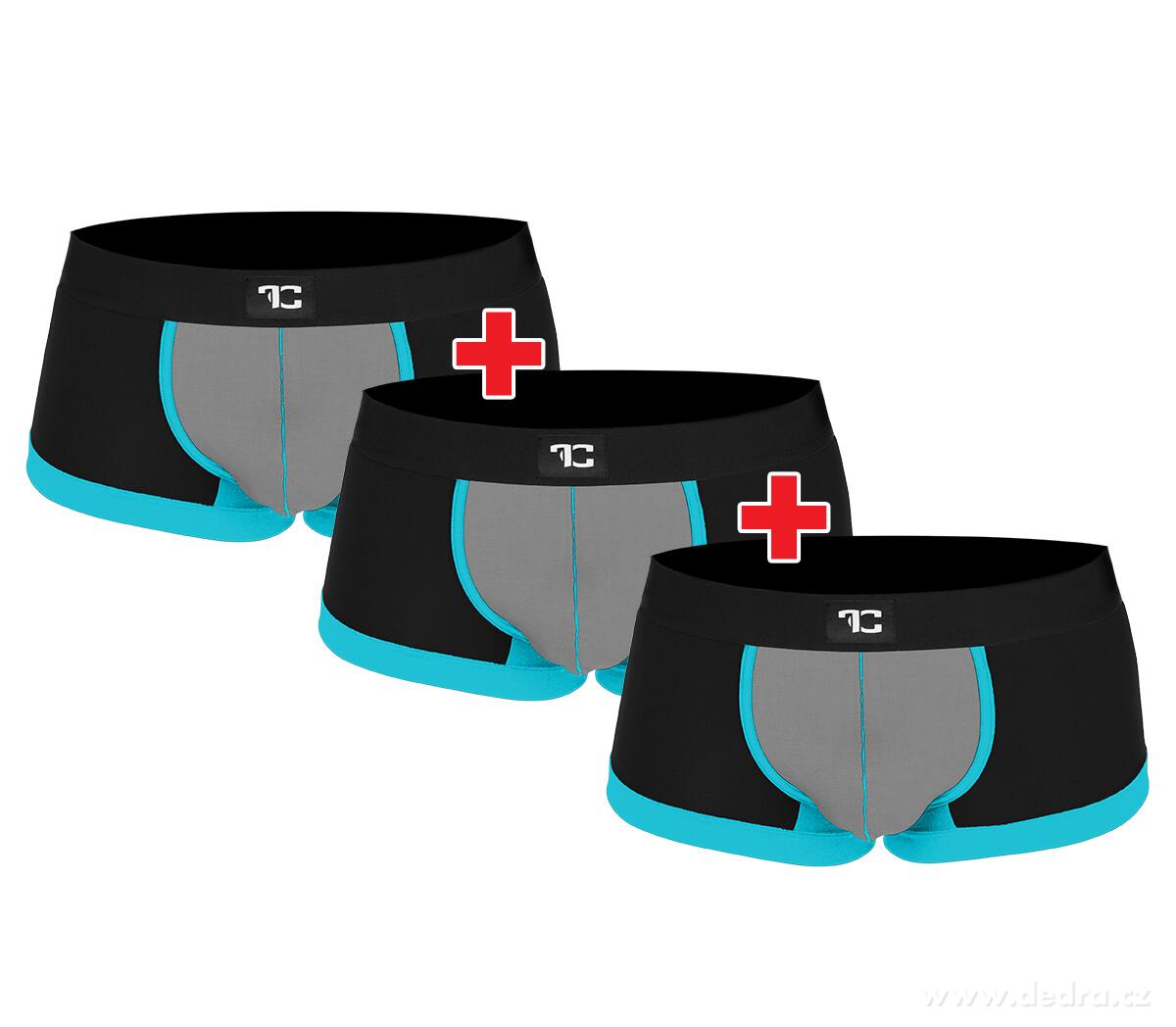 2+1 ZDARMA FC BLACK BADGE | pánské boxerky s PUSH-UP efektem | pohodlí & podpora ve stylu