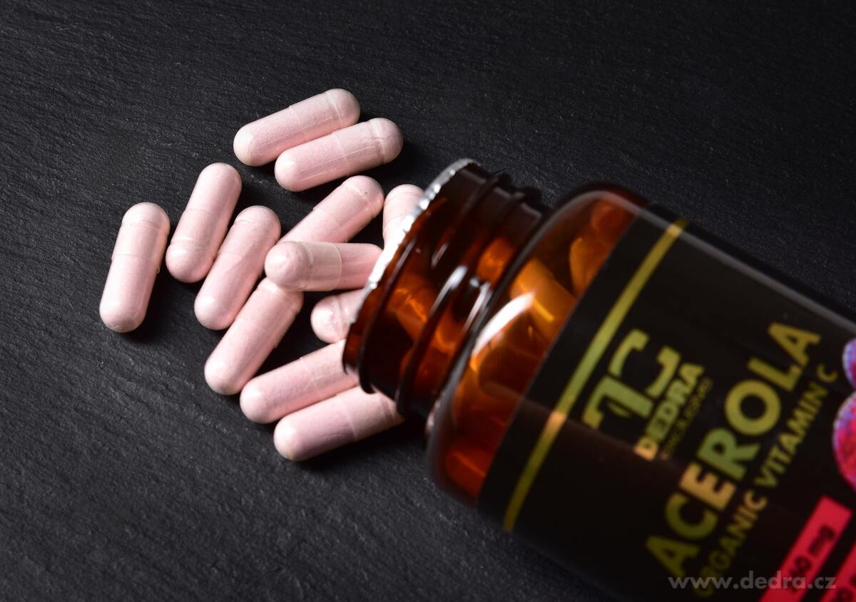 ACEROLA prírodný vitamín C 560 mg z extraktu plodov - imunita, kolagén, energia a ochrana buniek