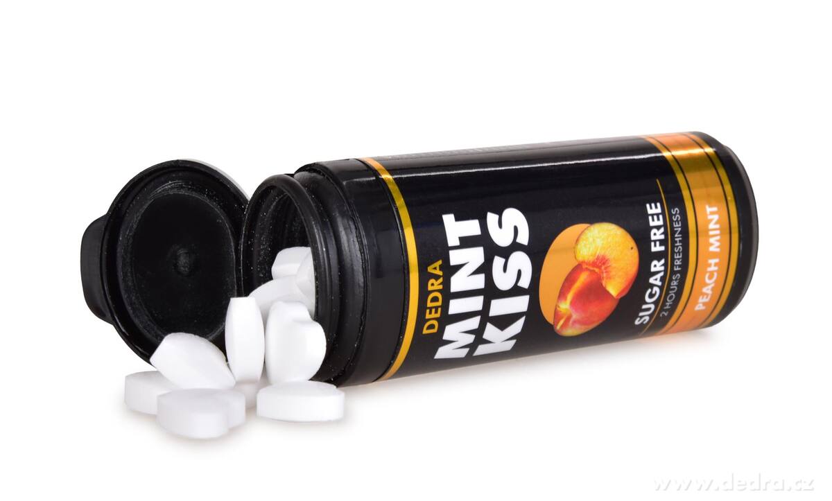 MINT KISS | broskvovo-mátové osvěžující pastilky bez cukru