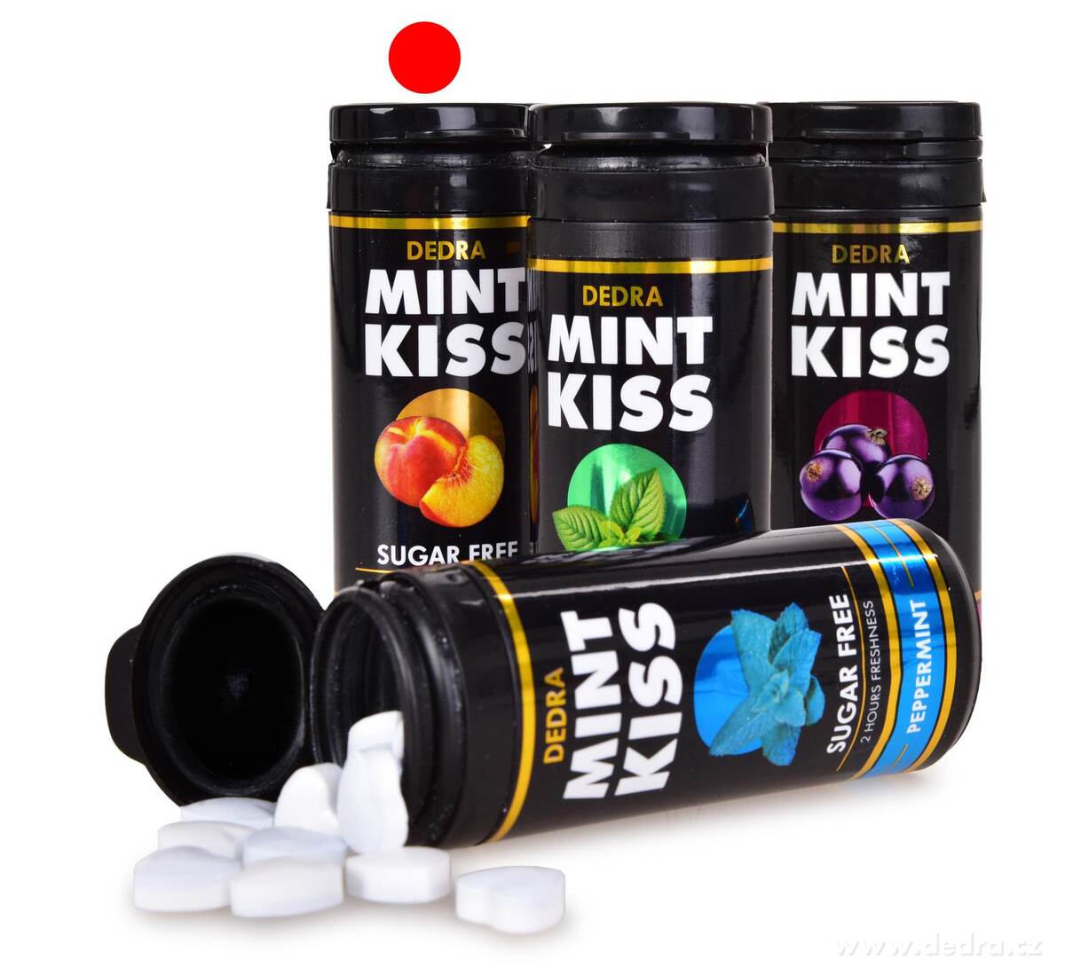 MINT KISS | broskvovo-mátové osvěžující pastilky bez cukru