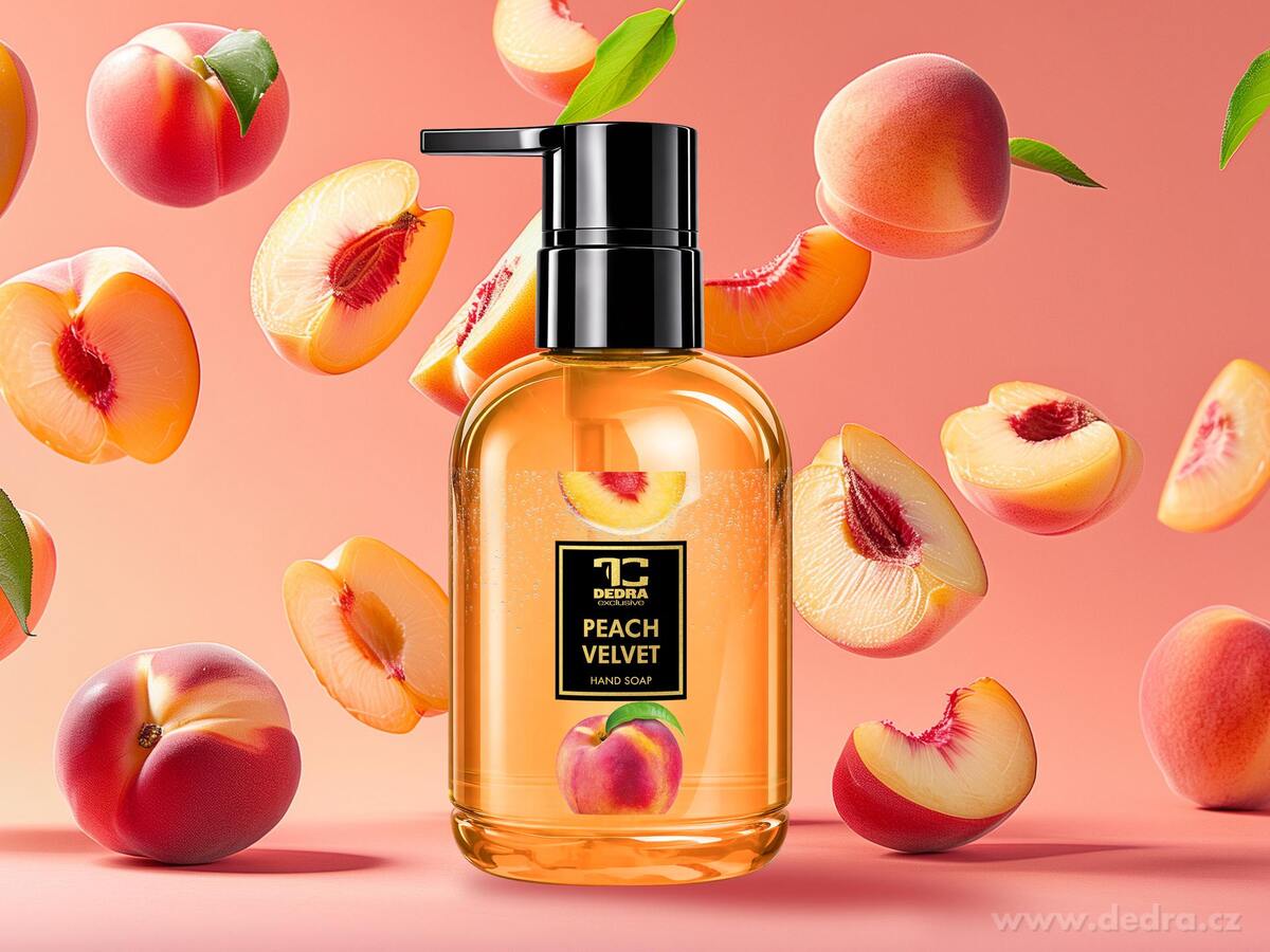 PEACH VELVET | šetrné tekuté mýdlo s glycerinem | 310 ml | FRUITY EDITION