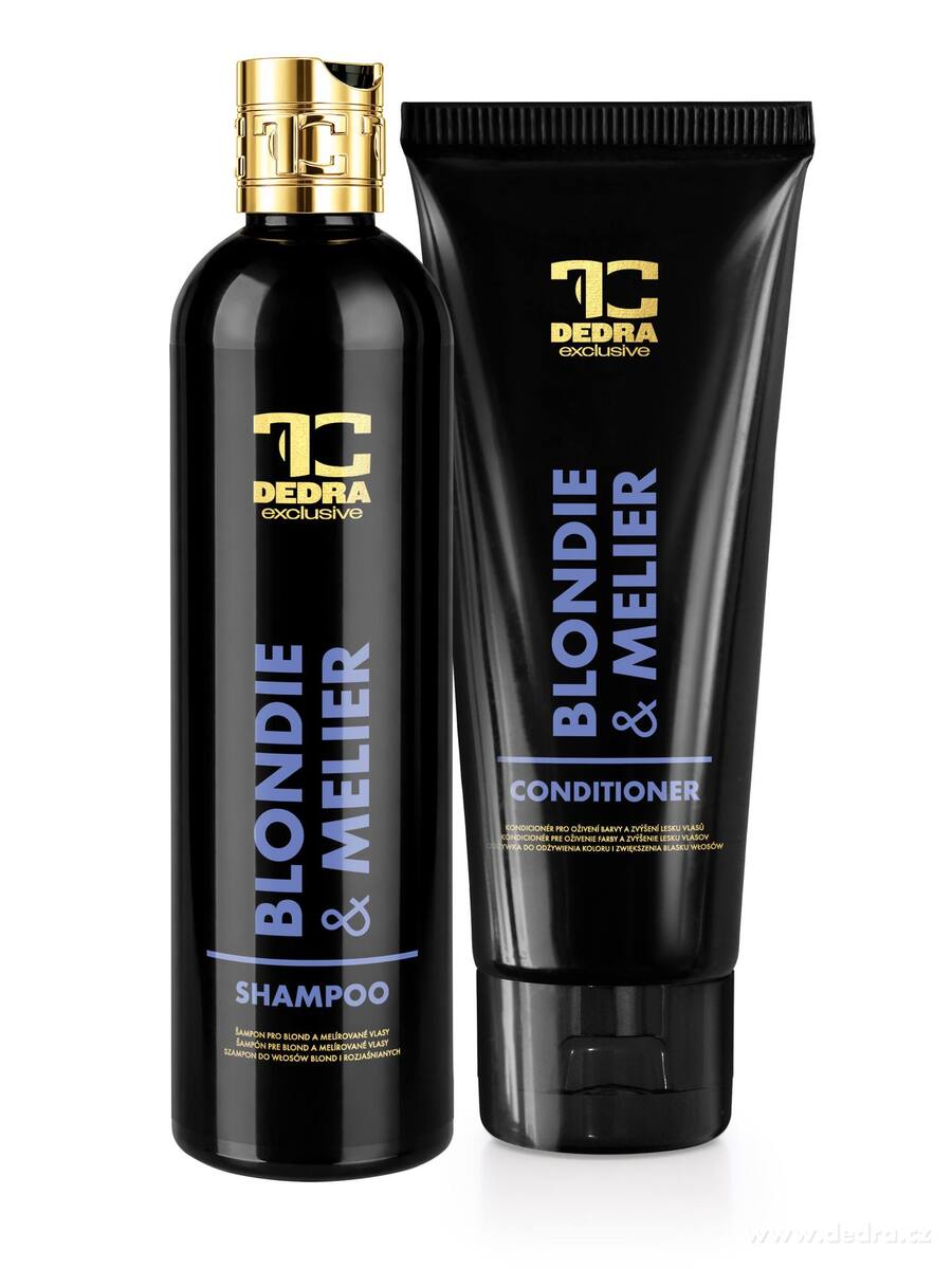 SADA 1+1 | BLONDIE & MELIER | šampón a kondicionér s fialovým pigmentem pro blond a melírované vlasy | neutralizace žlutých tónů