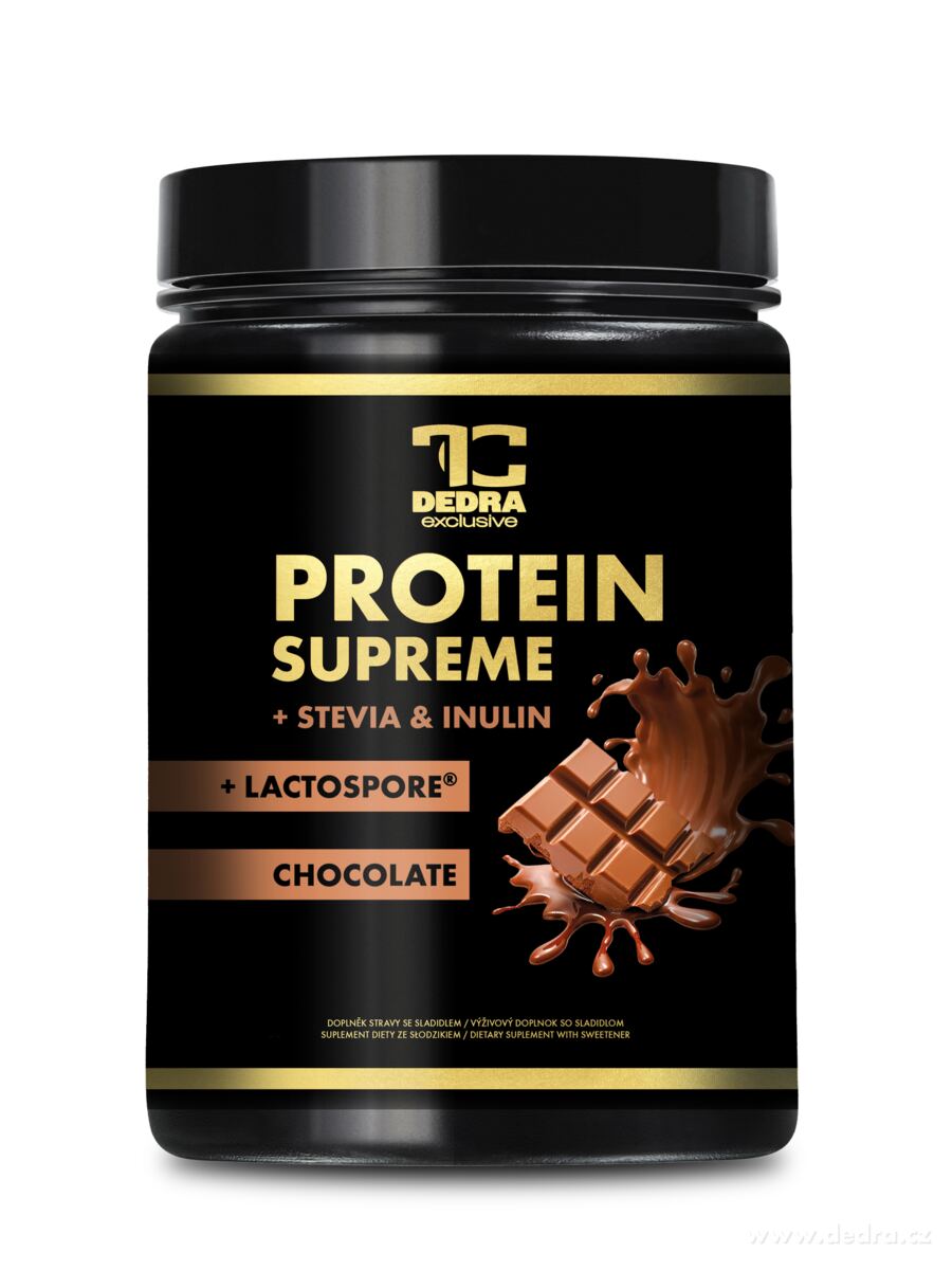 PROTEÍN SUPREME komplexný proteínový nápoj so Steviou, Inulinom a probiotikom LactoSpore® - čokoláda