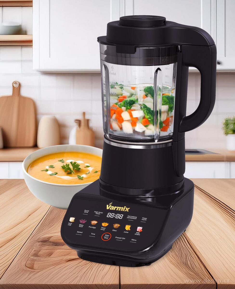 VARMIX GENIUS | multifunkční vysokorychlostní mixér s vařením & 11 programy | nádoba 1,75 L | 32 000 ot./min