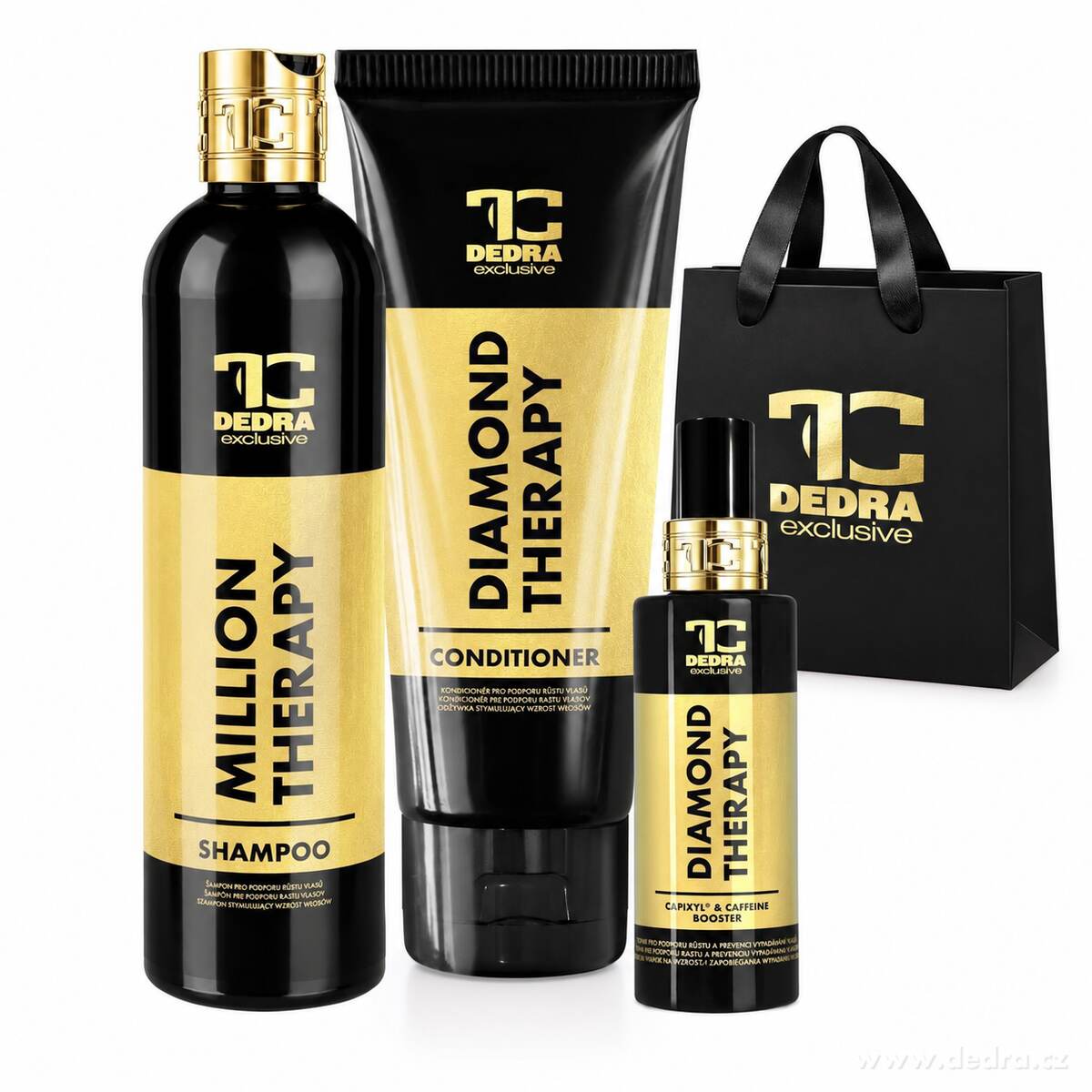 DIAMOND THERAPY | Kompletní rutina pro péči o řídnoucí vlasy | šampon + kondicionér + sérum