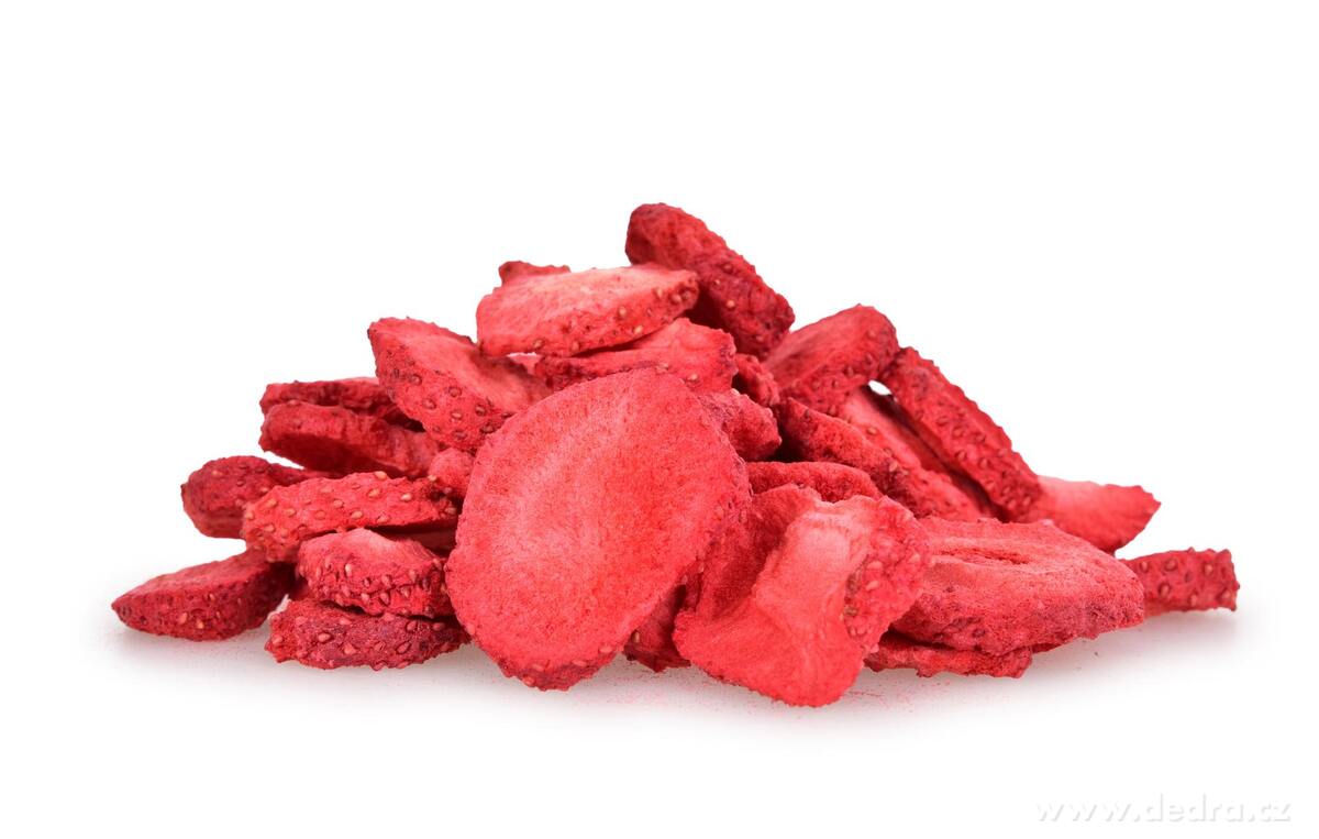 RUDÉ JAHODY | lyofilizované plátky, ovoce sušené mrazem | 50 g