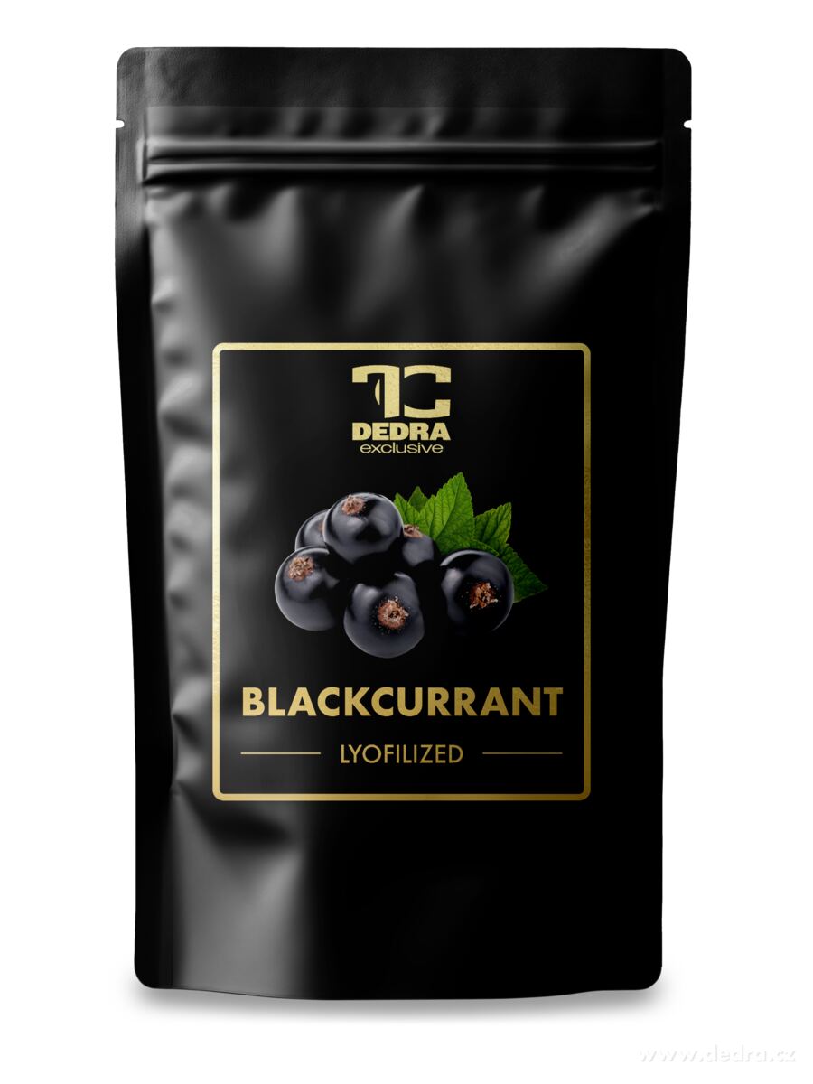 TEMNÉ ČIERNE RÍBEZLE - lyofilizované, celé ovocie sušené mrazom