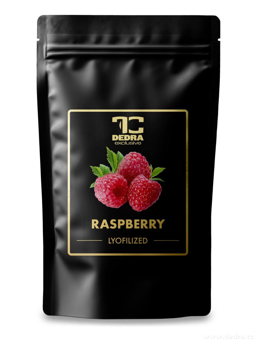 KRÁSNĚ ZRALÉ MALINY | lyofilizované, celé plody sušené mrazem 50 g