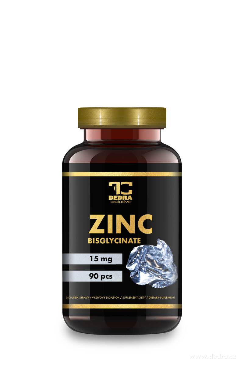 ZINEK BISGLYCINÁT 15 mg | vysoká vstřebatelnost | imunita, pleť, vlasy & nehty | 90 kapslí