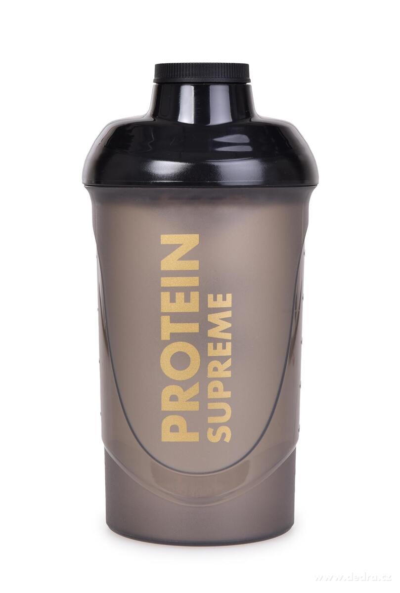 SHAKER skrutkovacie veko aj náustok na pitie + miešacie sitko PROTEIN SUPREME