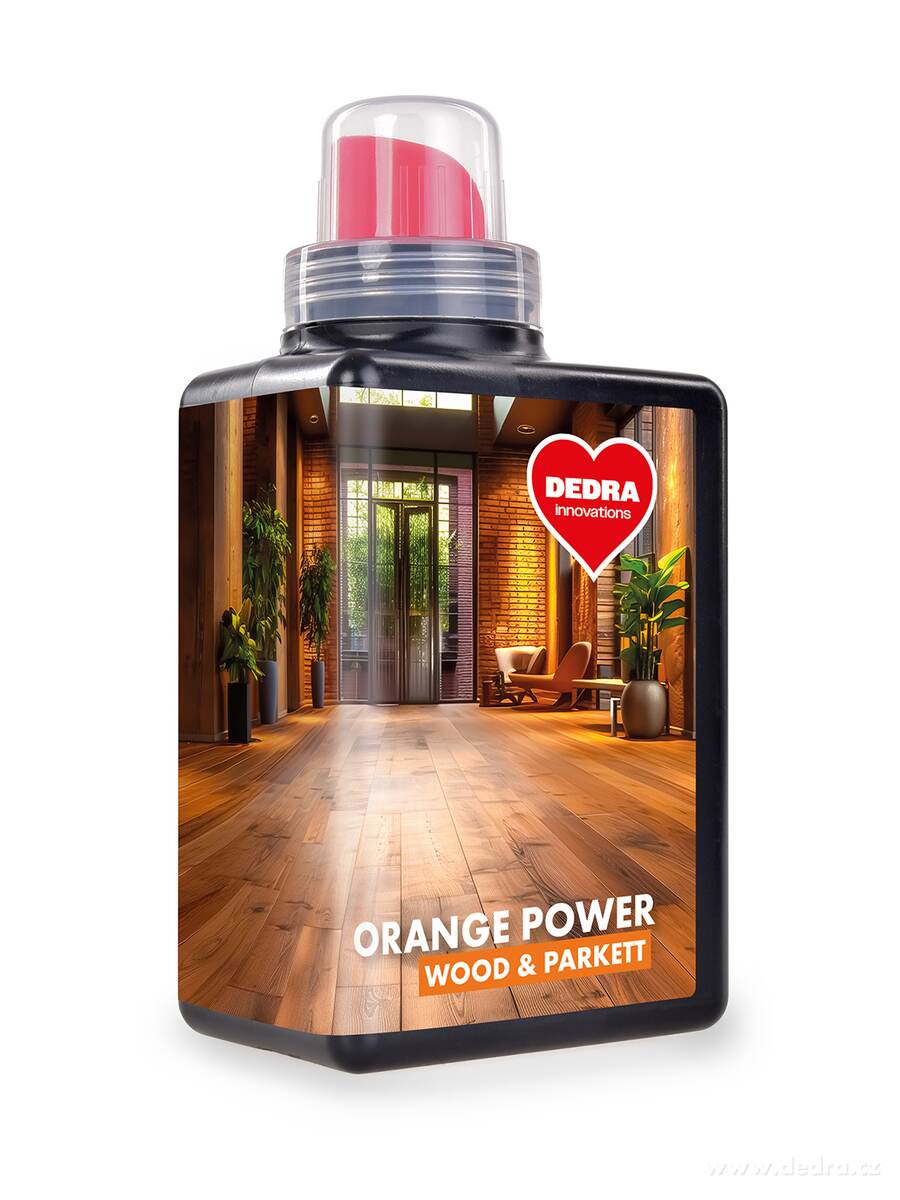 ORANGE POWER WOOD & PARKETT | Ekologický koncentrát na mytí dřevěných a plovoucích podlah | 500 ml | 25 mytí