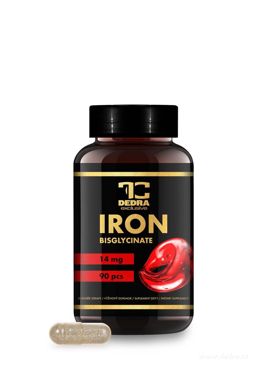 90 kapslí ŽELEZO BISGLYCINÁT 14 mg
