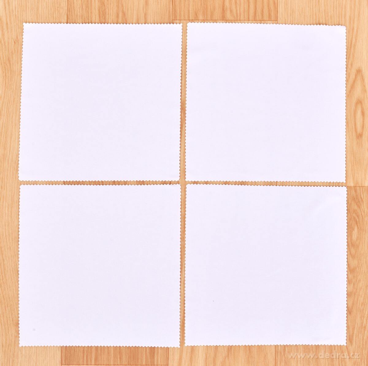 BRILEX | 4 ks ultra jemné mikrovláknové utěrky na brýle & optiku | bílé | 15 × 15 cm