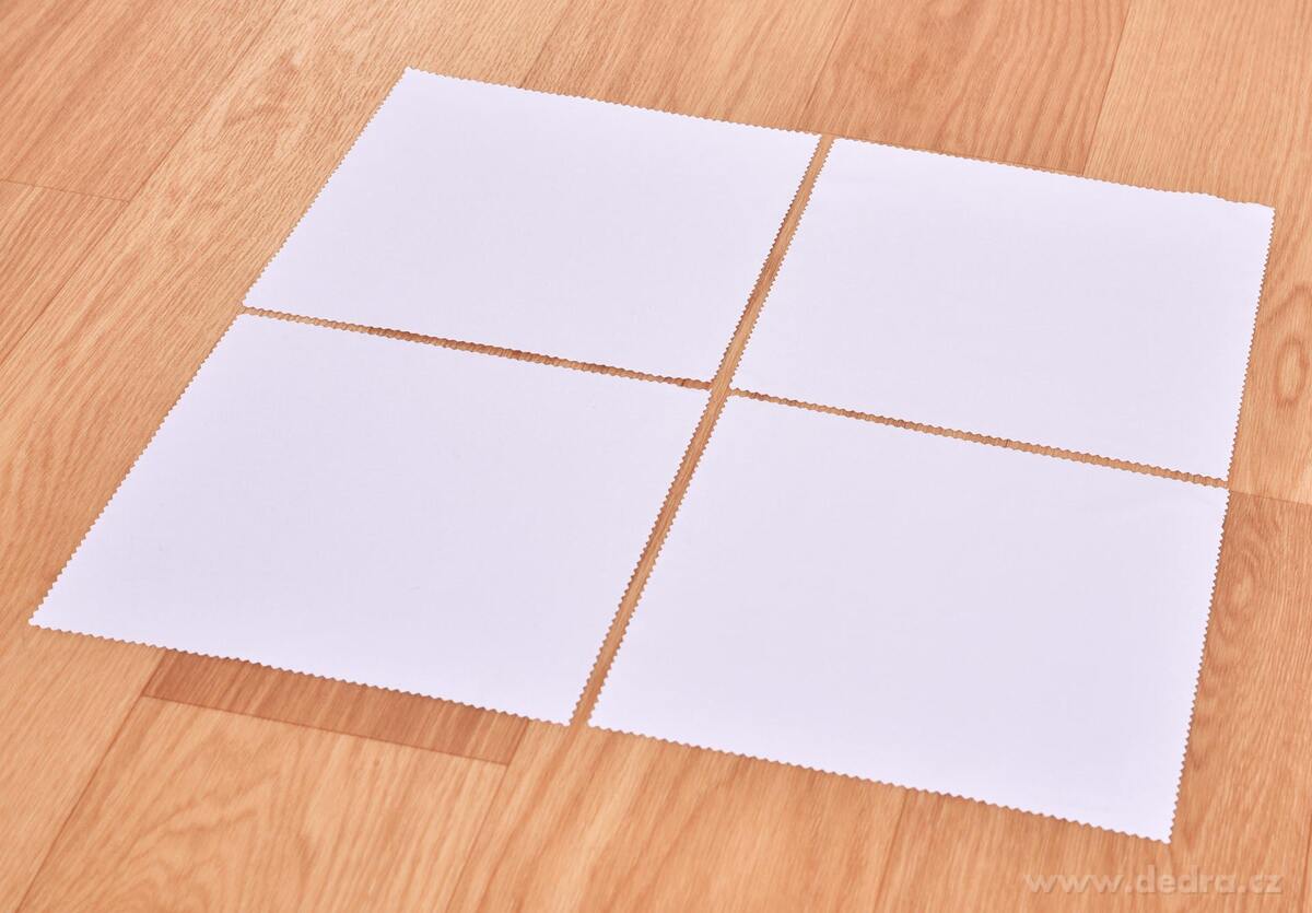 BRILEX | 4 ks ultra jemné mikrovláknové utěrky na brýle & optiku | bílé | 15 × 15 cm