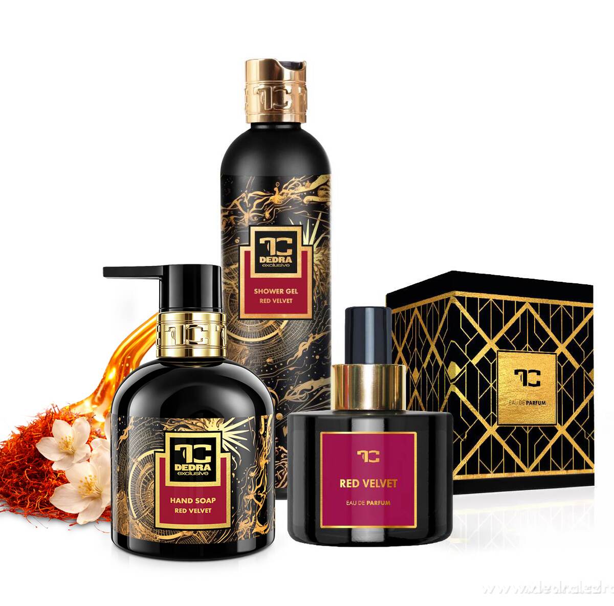 RED VELVET | sada 1+2 ZDARMA | EDP + zvláčňující mýdlo + sprchový gel