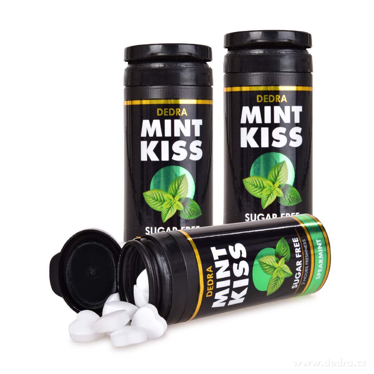Sada 2+1 | MINT KISS | jemně mátové osvěžující pastilky bez cukru