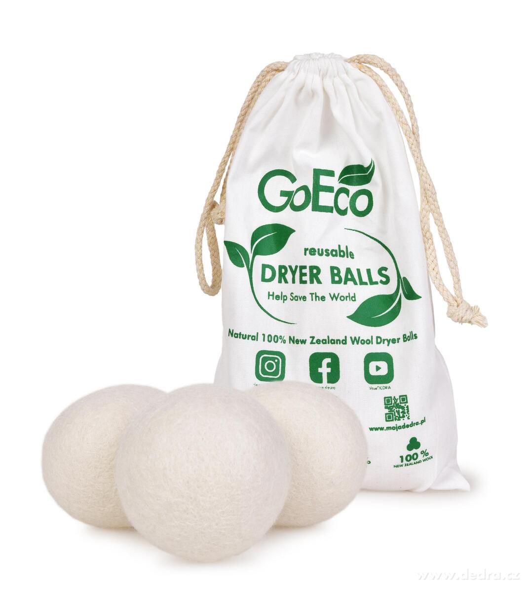 SUŠIČKOKOULE | přírodní vlněné koule do sušičky | 3 ks | GoEco®