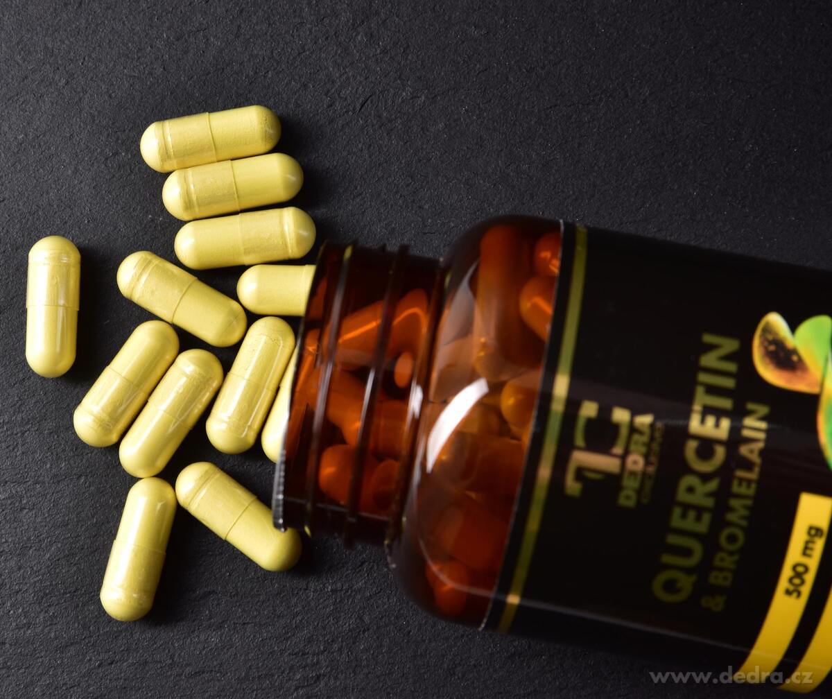 QUERCETIN + BROMELAIN 500 mg | přírodní flavonoid & enzym z ananasu | imunita, regenerace & vitalita | 90 kapslí