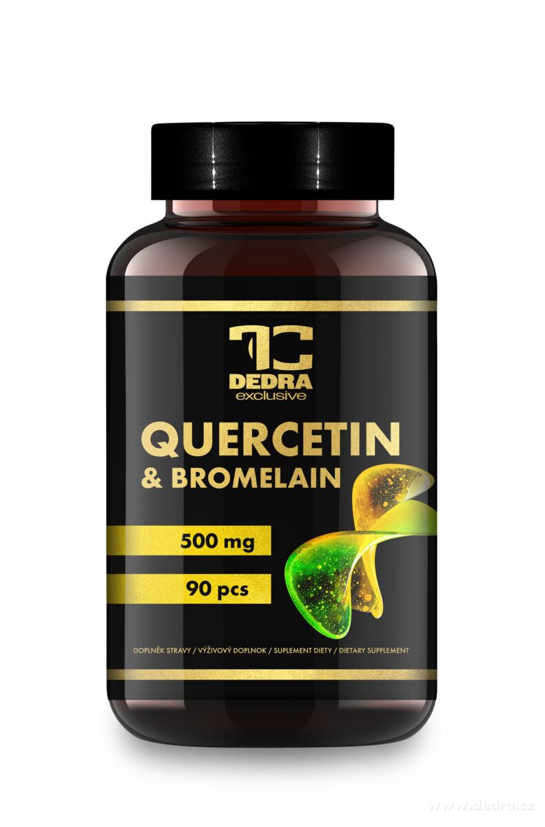 QUERCETIN + BROMELAIN 500 mg | přírodní flavonoid & enzym z ananasu | imunita, regenerace & vitalita | 90 kapslí