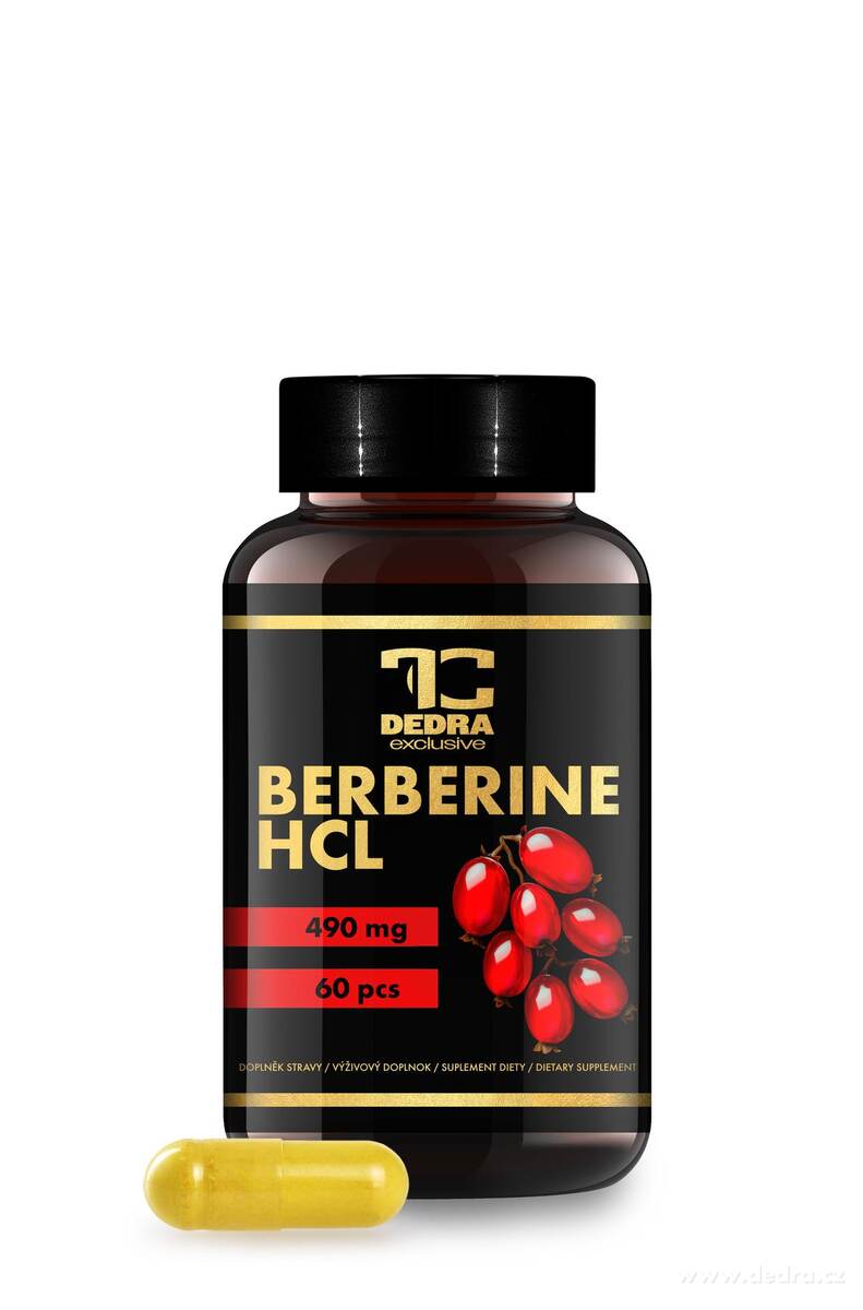 BERBERINE 490 mg | 97 % HCl | podpora hubnutí, metabolismu, trávení a kardiovaskulárního systému | 60 kapslí