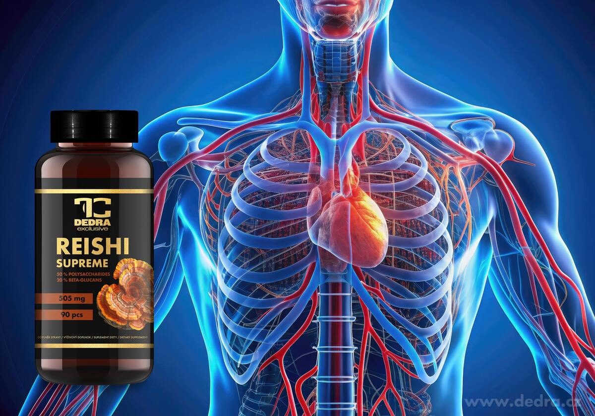 REISHI SUPREME 505 mg | 50 % polysacharidů a 20 % beta-glukanů | imunita, vitalita a oběhový systém | 90 kapslí