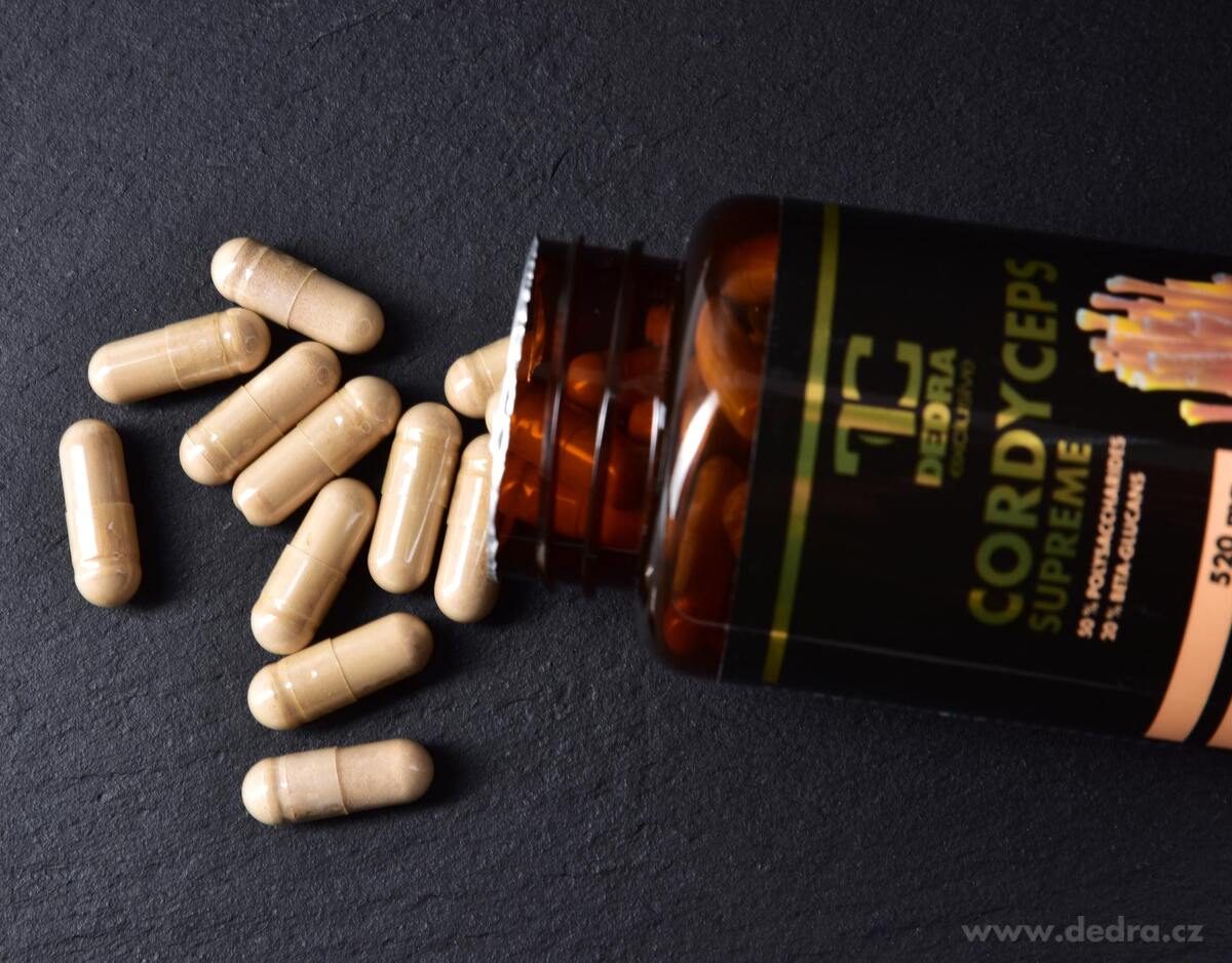 CORDYCEPS SUPREME 520 mg | 50 % polysacharidů + 20 % beta-glukanů