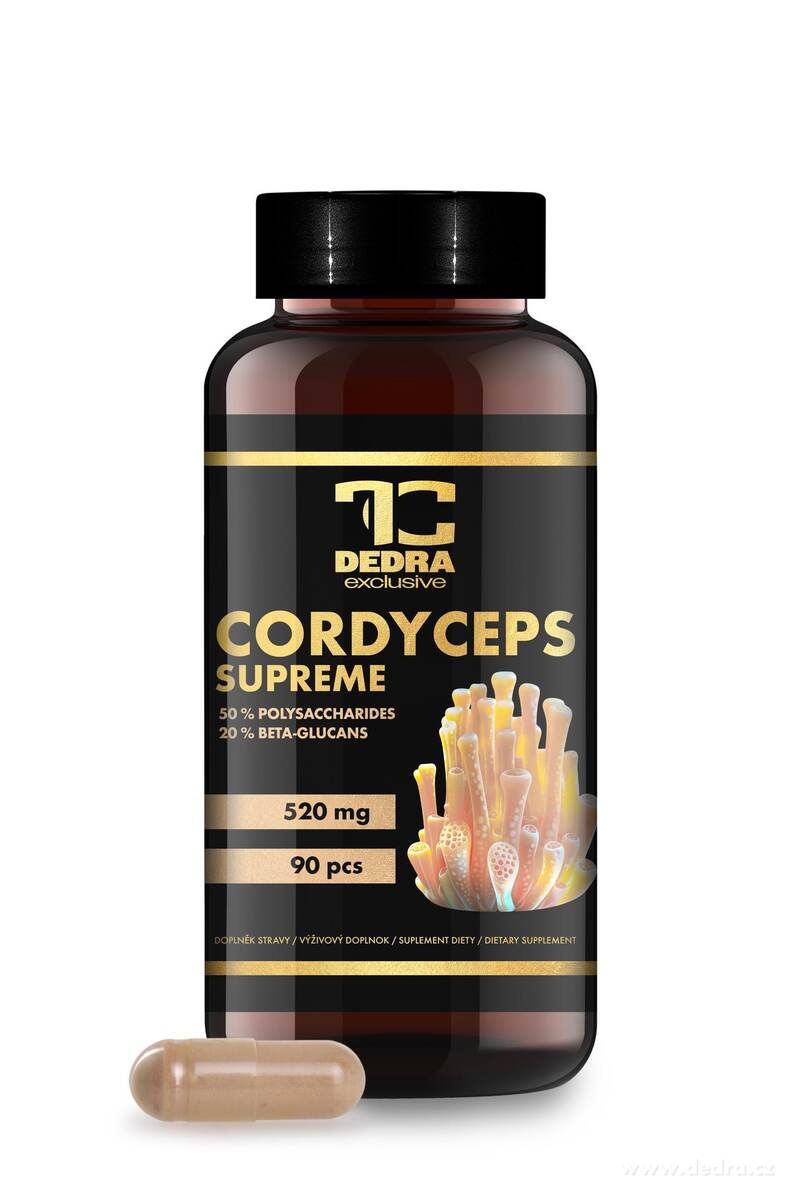 CORDYCEPS SUPREME 520 mg | 50 % polysacharidů + 20 % beta-glukanů