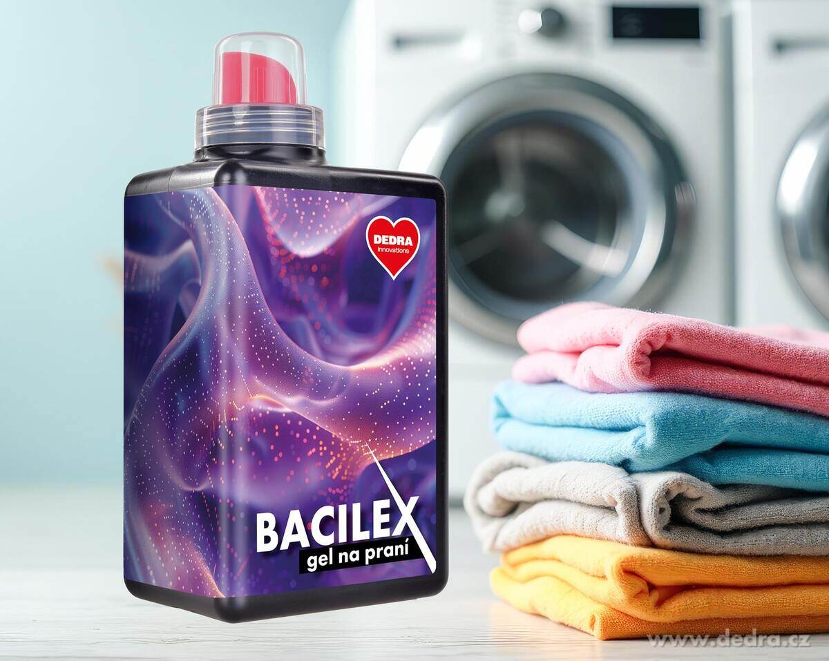 Sada 2 ks gel na praní bílého i barevného prádla s antimikrobiální přísadou, BACILEX®