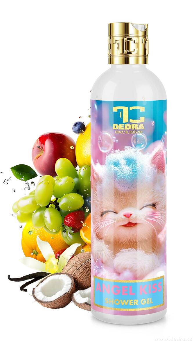 ANGEL KISS | dětský ultra jemný sprchový gel na tělo i vlásky | hypoalergenní, bez parabenů | 320 ml