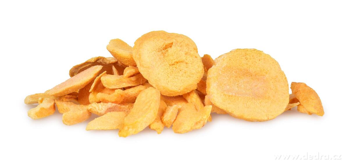 SAMETOVÉ BROSKYNE - lyofilizované plátky, ovocie sušené mrazom