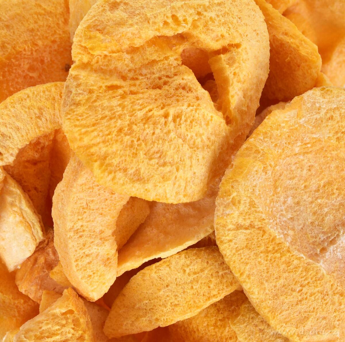 SAMETOVÉ BROSKYNE - lyofilizované plátky, ovocie sušené mrazom