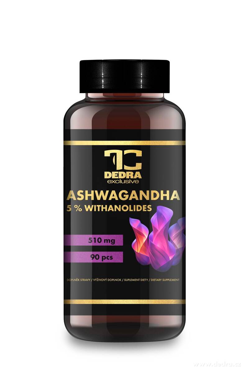 ASHWAGANDHA 510 mg extract 10:1 (5 % withanolidů) | indický ženšen | adaptogen, duševní & kognitivní činnost, relaxace, energie & vitalita