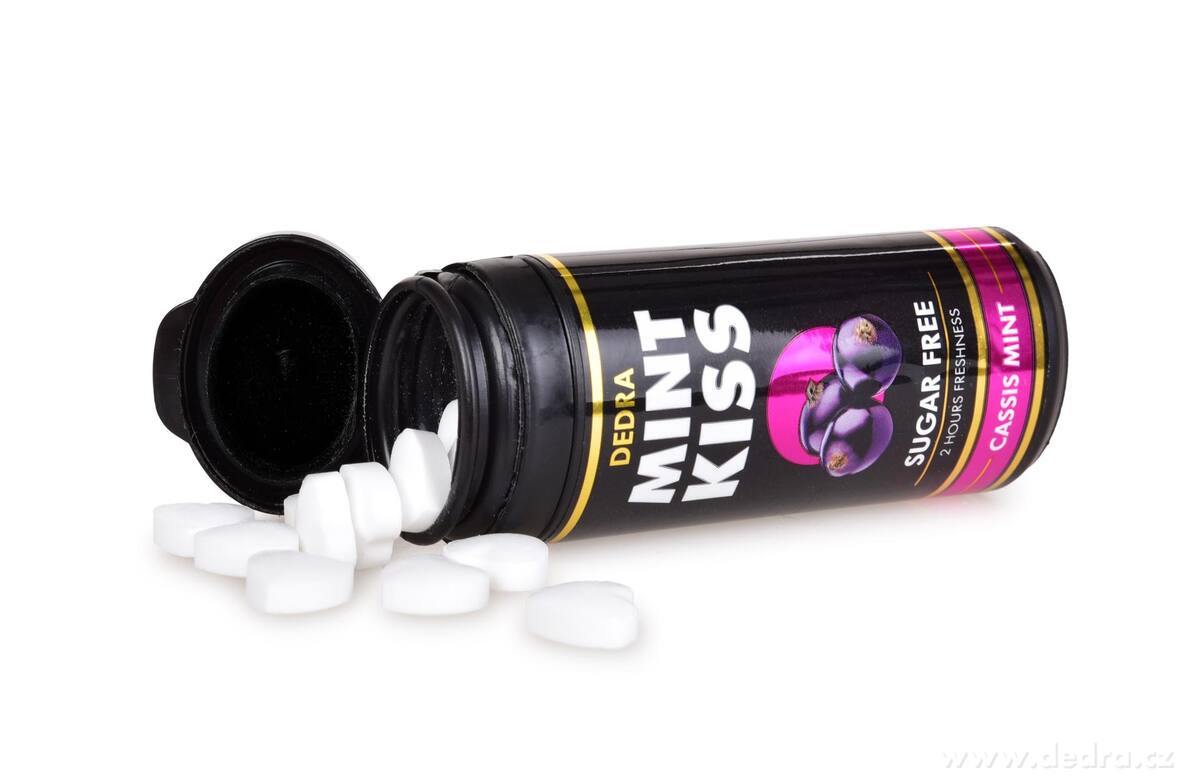 MINT KISS ríbezľovo-mätové osviežujúce pastilky bez cukru