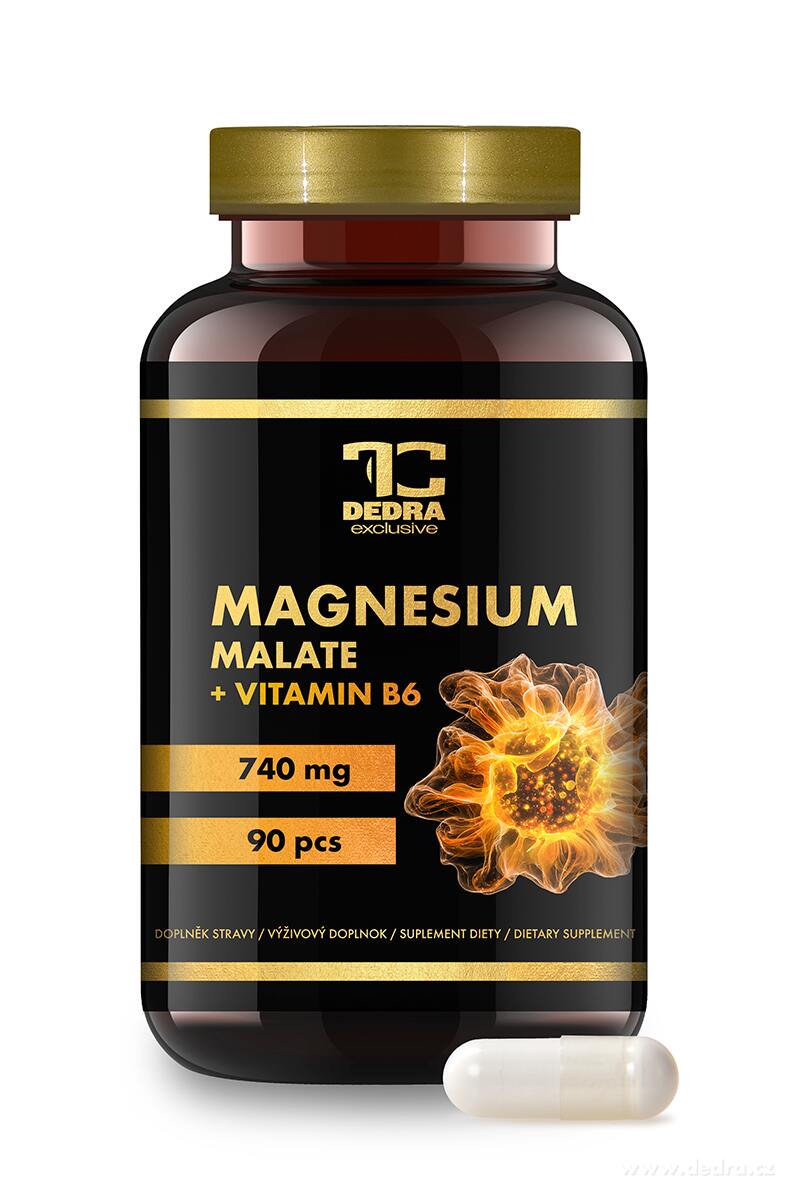 MAGNESIUM MALÁT 740 mg & VITAMIN B6 | energie & proti únavě | 90 kapslí