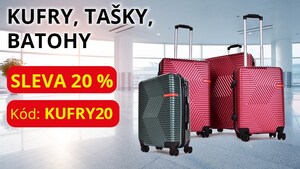 SLEVA 20 % na KUFRY, TAŠKY A BATOHY SLEVA 20 % na KUFRY, TAŠKY A BATOHY