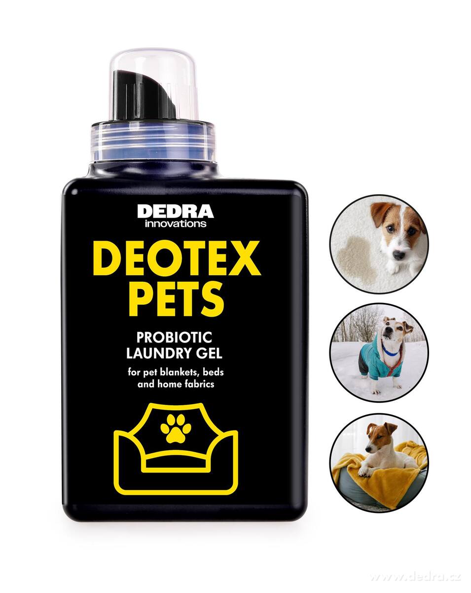 Probiotický prací gel na pelíšky, deky & oblečky pro mazlíčky | DEOTEX® PETS WASH | účinně pere & neutralizuje pachy | 15 mytí
