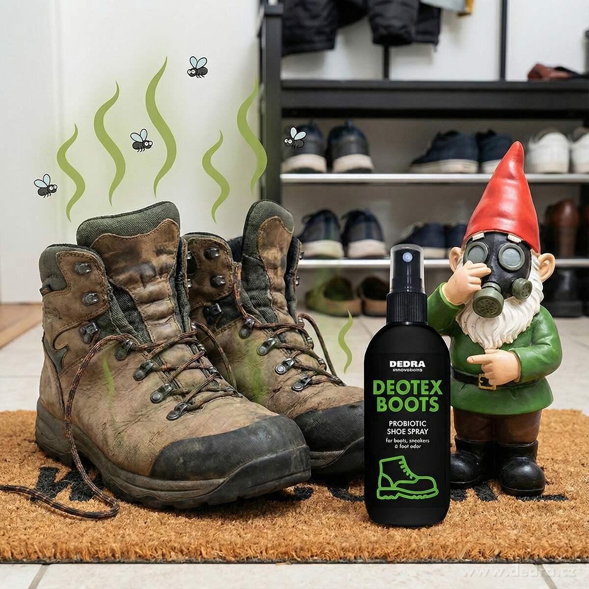 Probiotický sprej na obuv proti zápachu | DEOTEX® BOOTS | neutralizuje pachy, chrání & osvěžuje | 100 ml