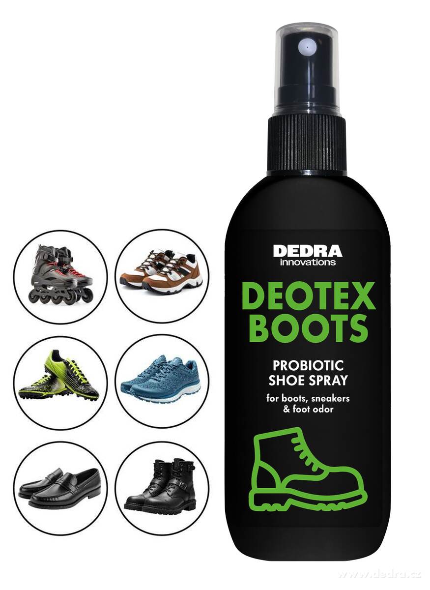 Probiotický sprej na obuv proti zápachu | DEOTEX® BOOTS | neutralizuje pachy, chrání & osvěžuje | 100 ml
