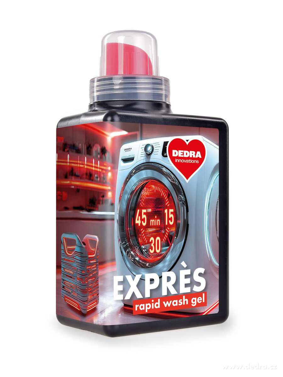 EXPRÈS | gel na praní na expresní programy | svěžest, rychlost & péče | 15 praní