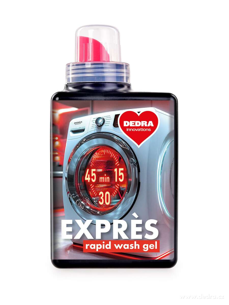 EXPRÈS | gel na praní na expresní programy | svěžest, rychlost & péče | 15 praní