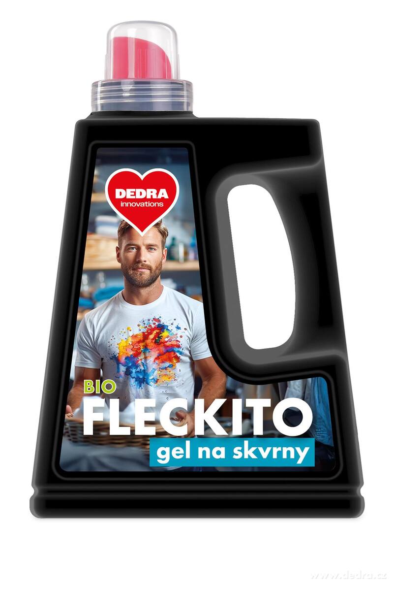 FLECKITO BIO | Gelový odstraňovač skvrn | 7 bioenzymů nové generace & dvojí použití | 1500 ml