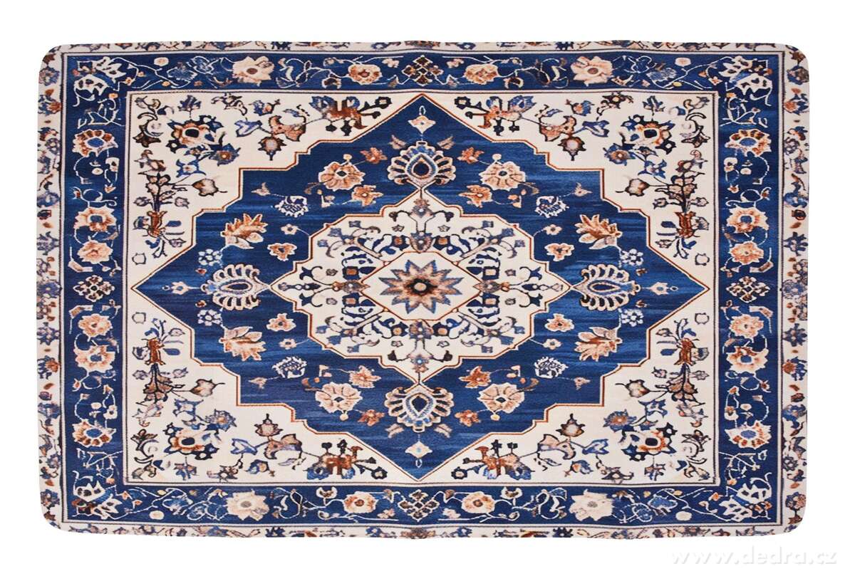SPA | ULTRASAVÁ křemelinová předložka | rychleschnoucí & protiskluzová | 80 × 50 cm | blue ornament