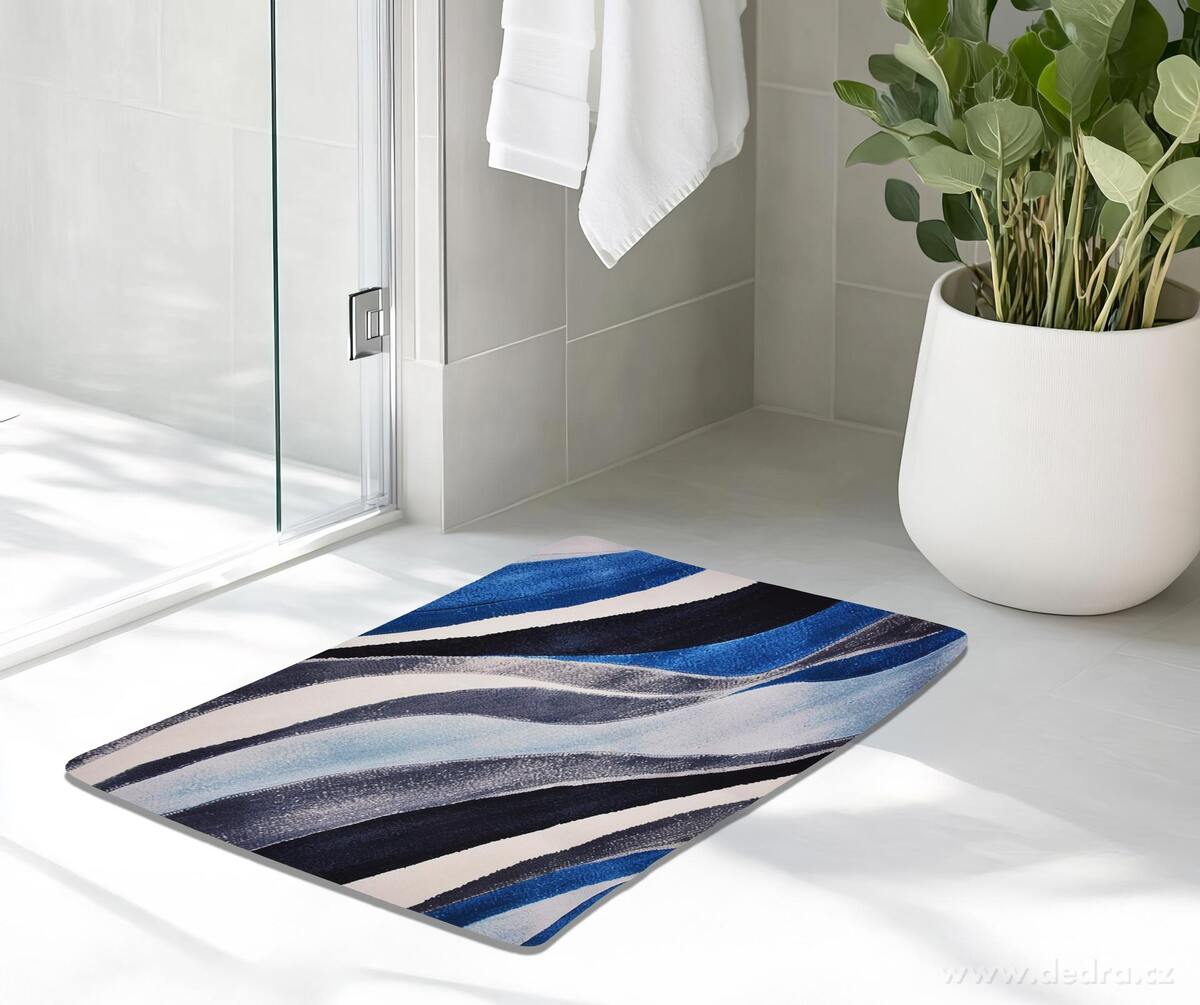 SPA | ULTRASAVÁ křemelinová předložka | rychleschnoucí & protiskluzová | 80 × 50 cm | waves