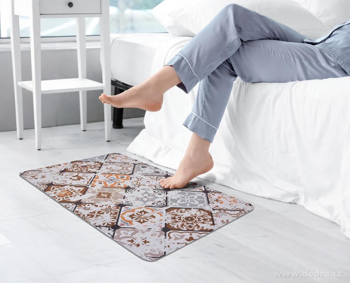 SPA | ULTRASAVÁ křemelinová předložka | rychleschnoucí & protiskluzová | 80 × 50 cm | ornament