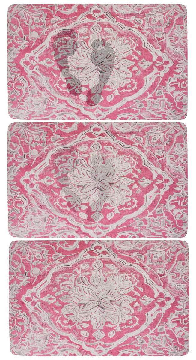 SPA | ULTRASAVÁ křemelinová předložka | rychleschnoucí & protiskluzová | 80 × 50 cm | pink ornament